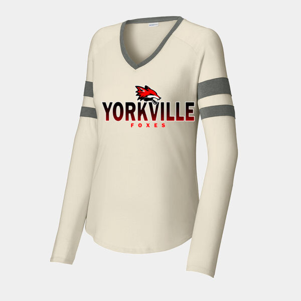 YMS Women's Halftime Long Sleeve V-Neck Tee Thumbnail